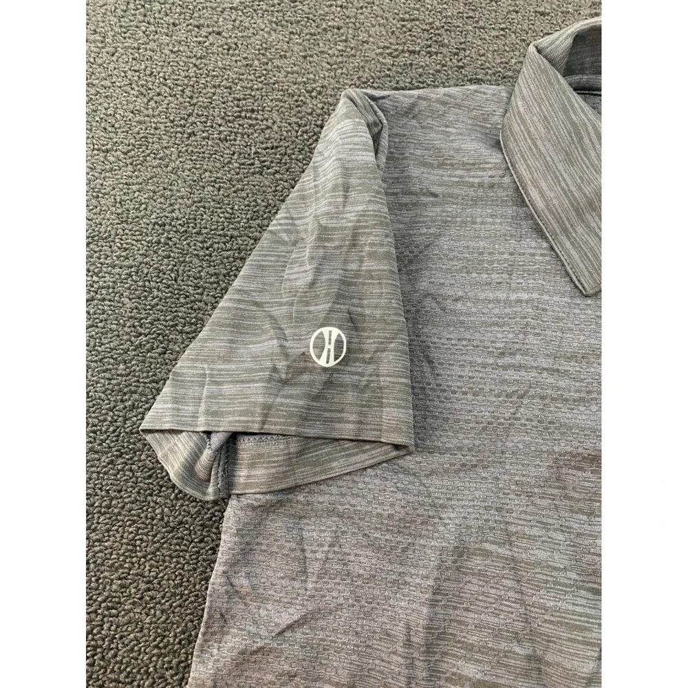 Holloway Ladies Golf Polo Shirt Gray Textured Short Sleeve‎ Dry-Excel M